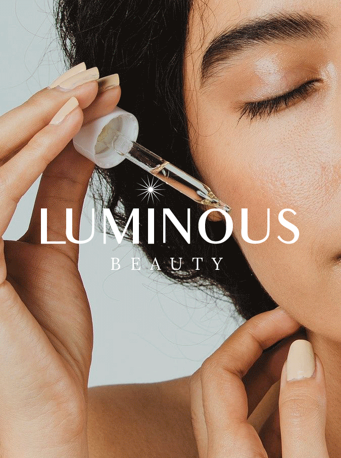 skincare logo branding  cosmetics luminous Illustrator photoshop