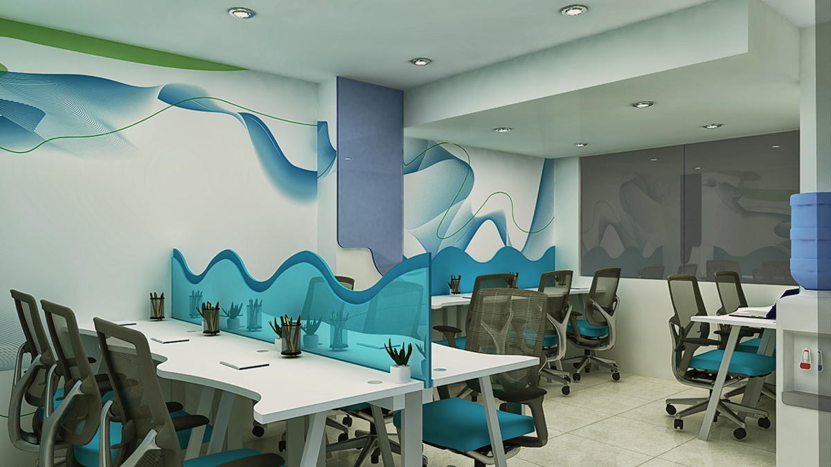 environmental graphics Office Interiors workspace ambience installation