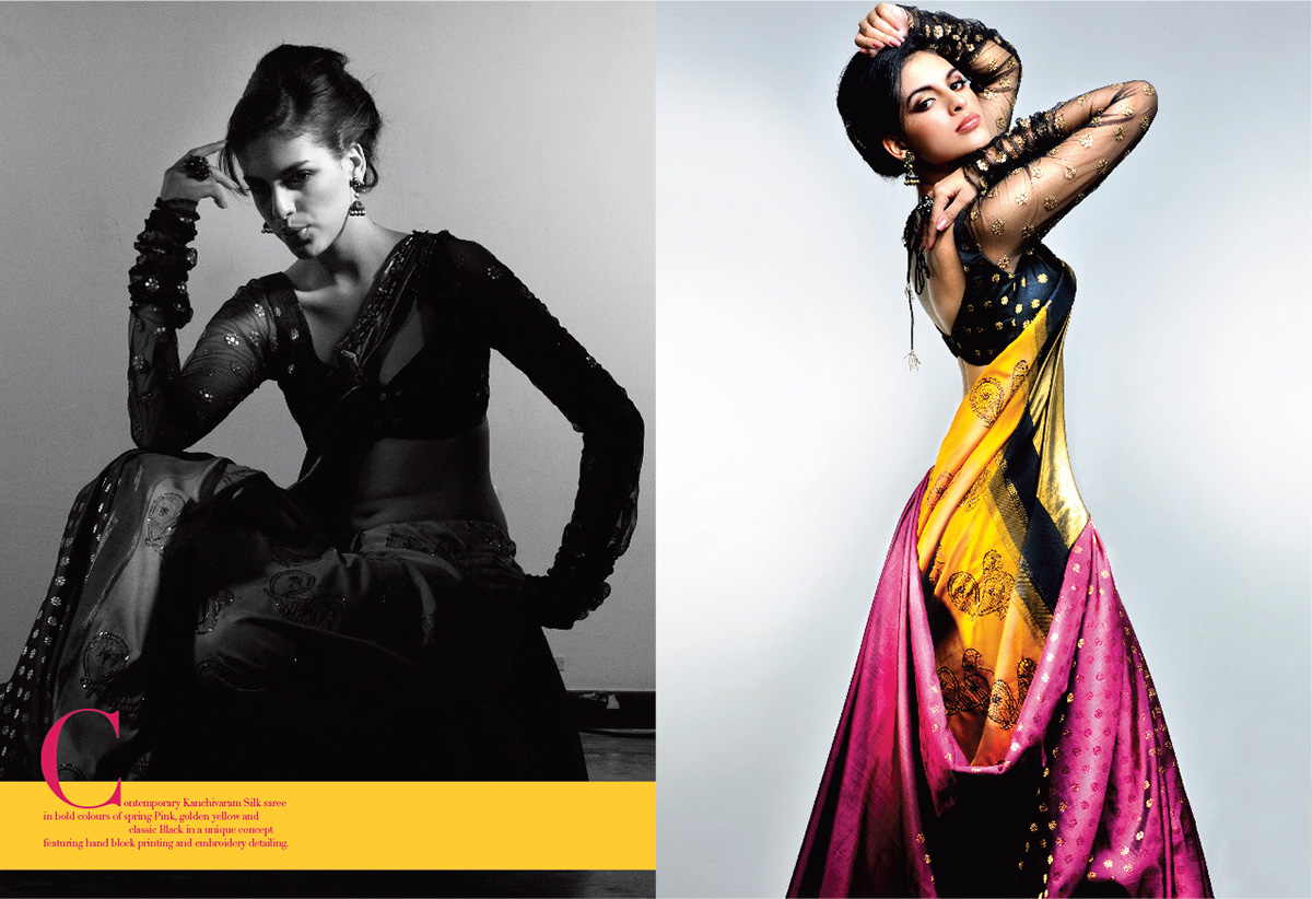 saree Sari indian Vishi vishal new-age elegant modern Catalogue fashion photography Model Beauty art Apparel woman
