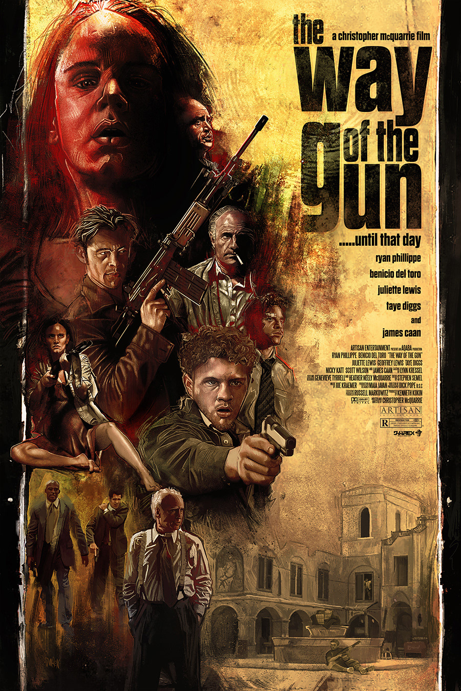 action movie Cult Movie graphic design  ILLUSTRATION  key art movie art movie poster one sheet the way of the gun