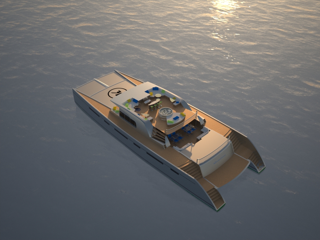 Power Boat catamaran Surf