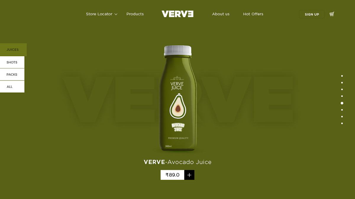 juice Website Design inspirational Colourful  bottle juice Ecommerce ui design Product Page online shopping Shopping