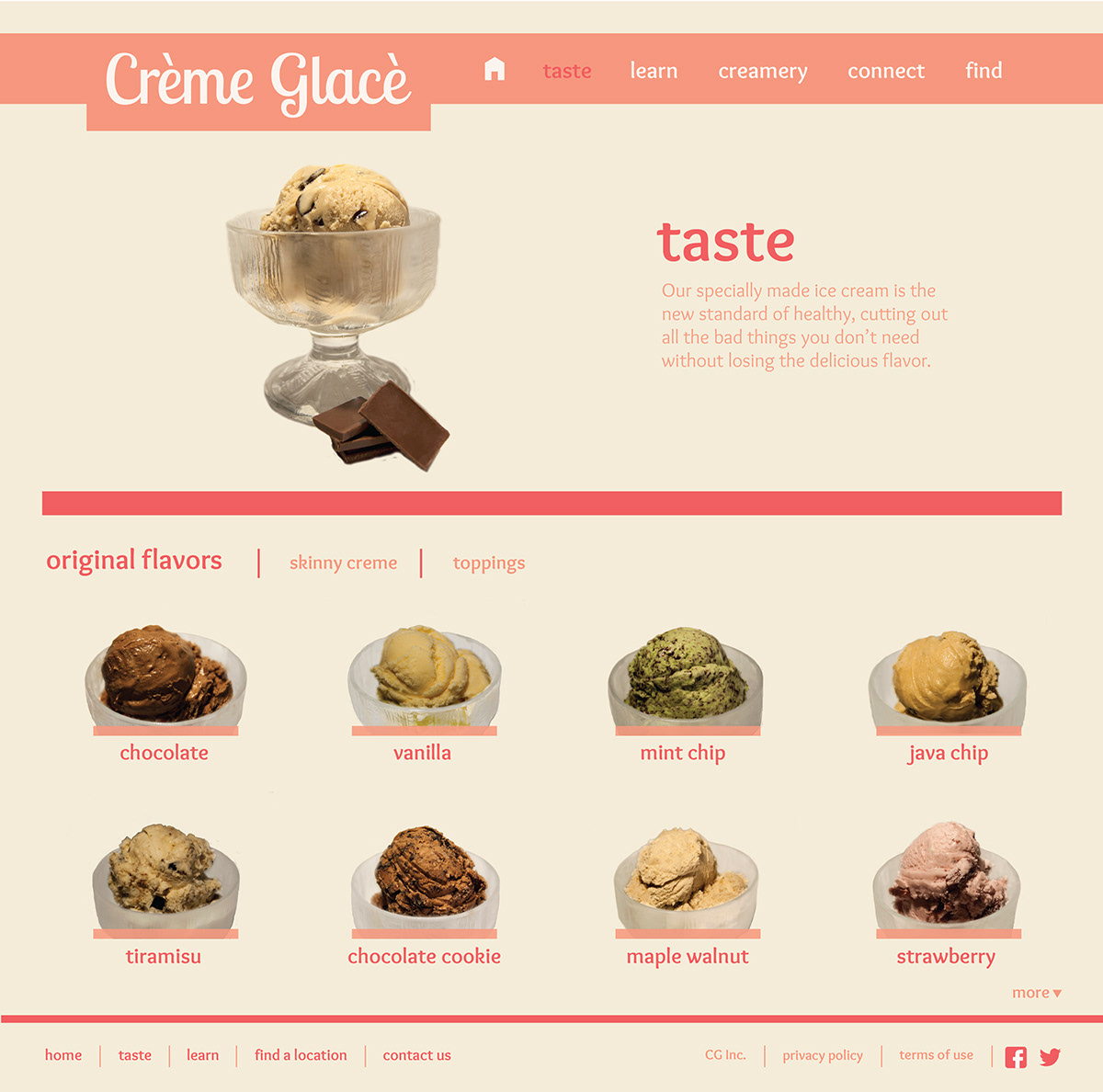 ice cream creme Website
