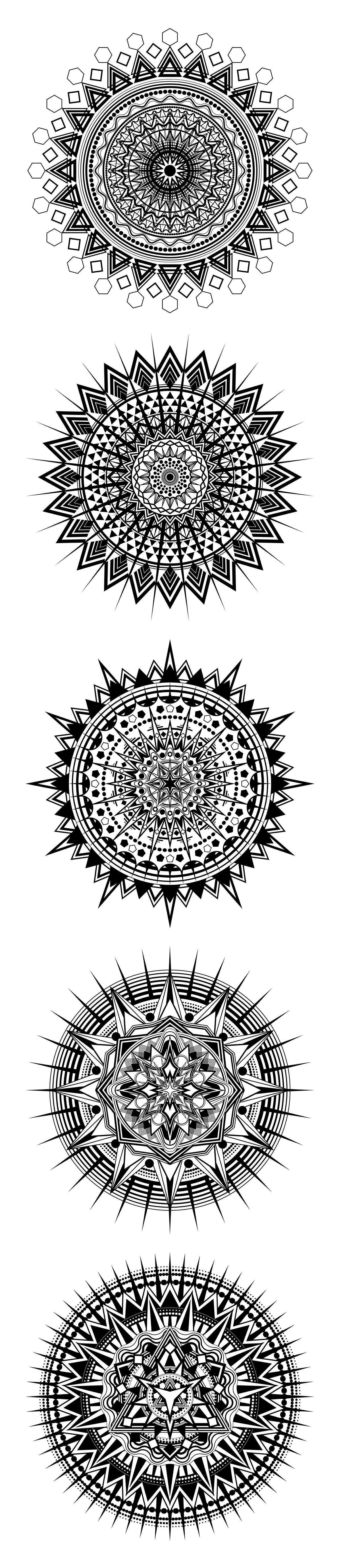 Mandala graphic design circular concentration geometric abstract artwork Colourful  series