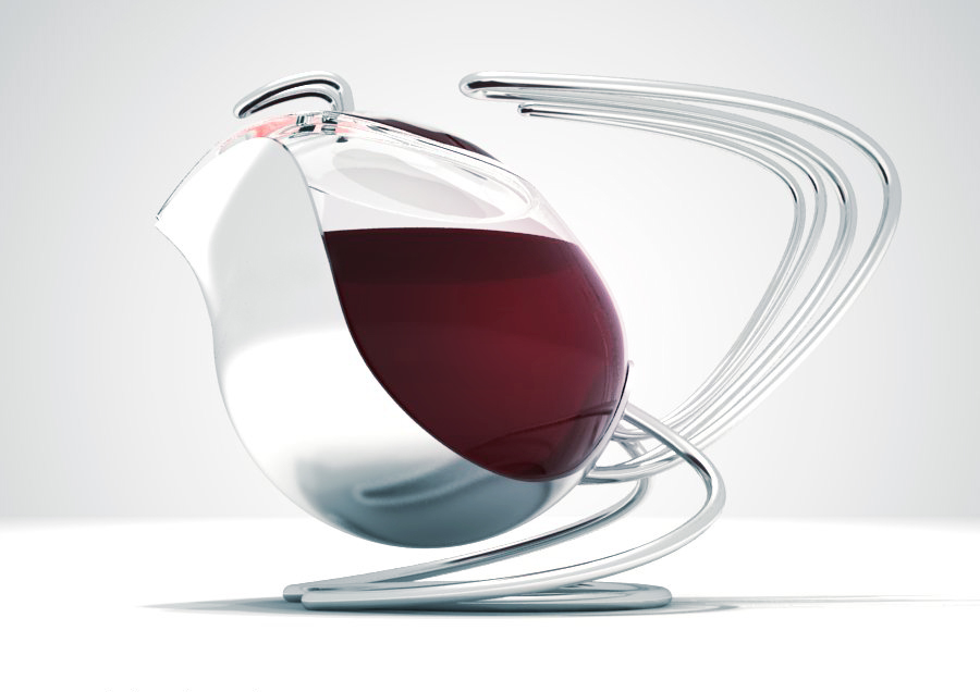 teapot  birdie tea glass metal gloss wine vine kettle bird rods