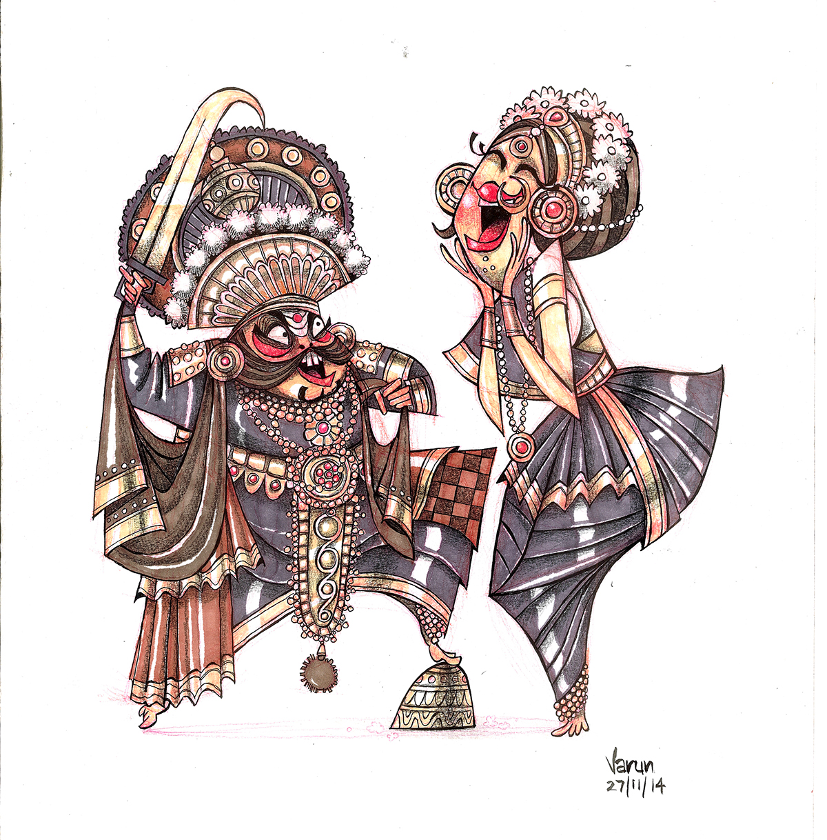 characterdesign animation  visualdevelopment Drawing  sketch indiancharacters
