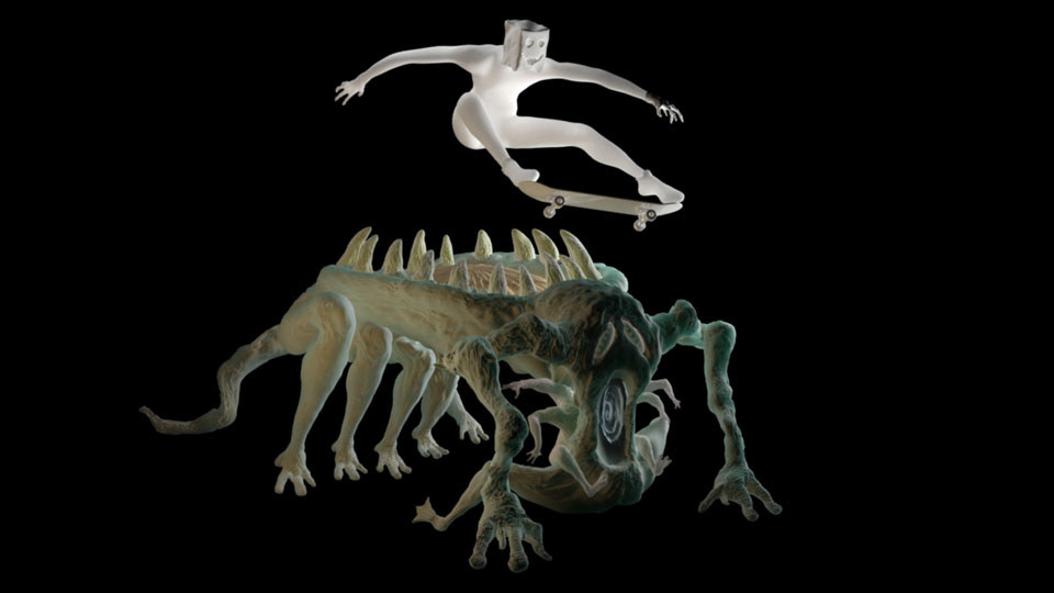 budapest surreal texturing skateboarding monster 3D Character Design 3d creature design digital 3d Jáger attila ninja ollie