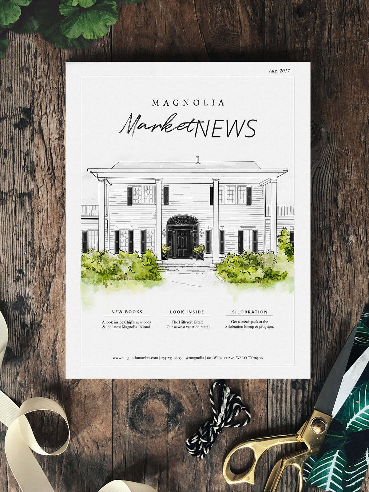 newsletter magnolia farm watercolor Newsletter Design