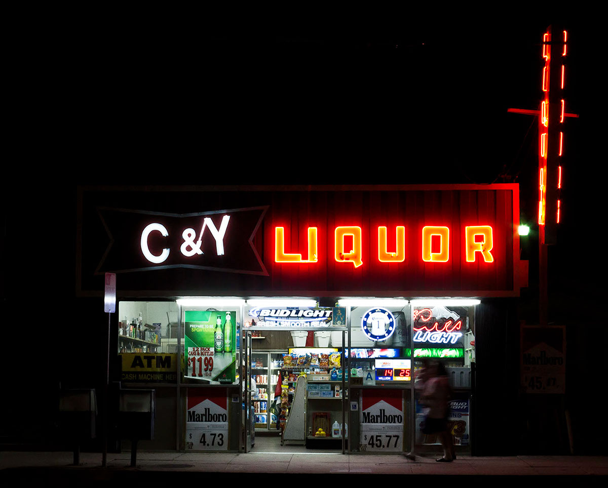 typology Liquor Store night Landscape urban landscape