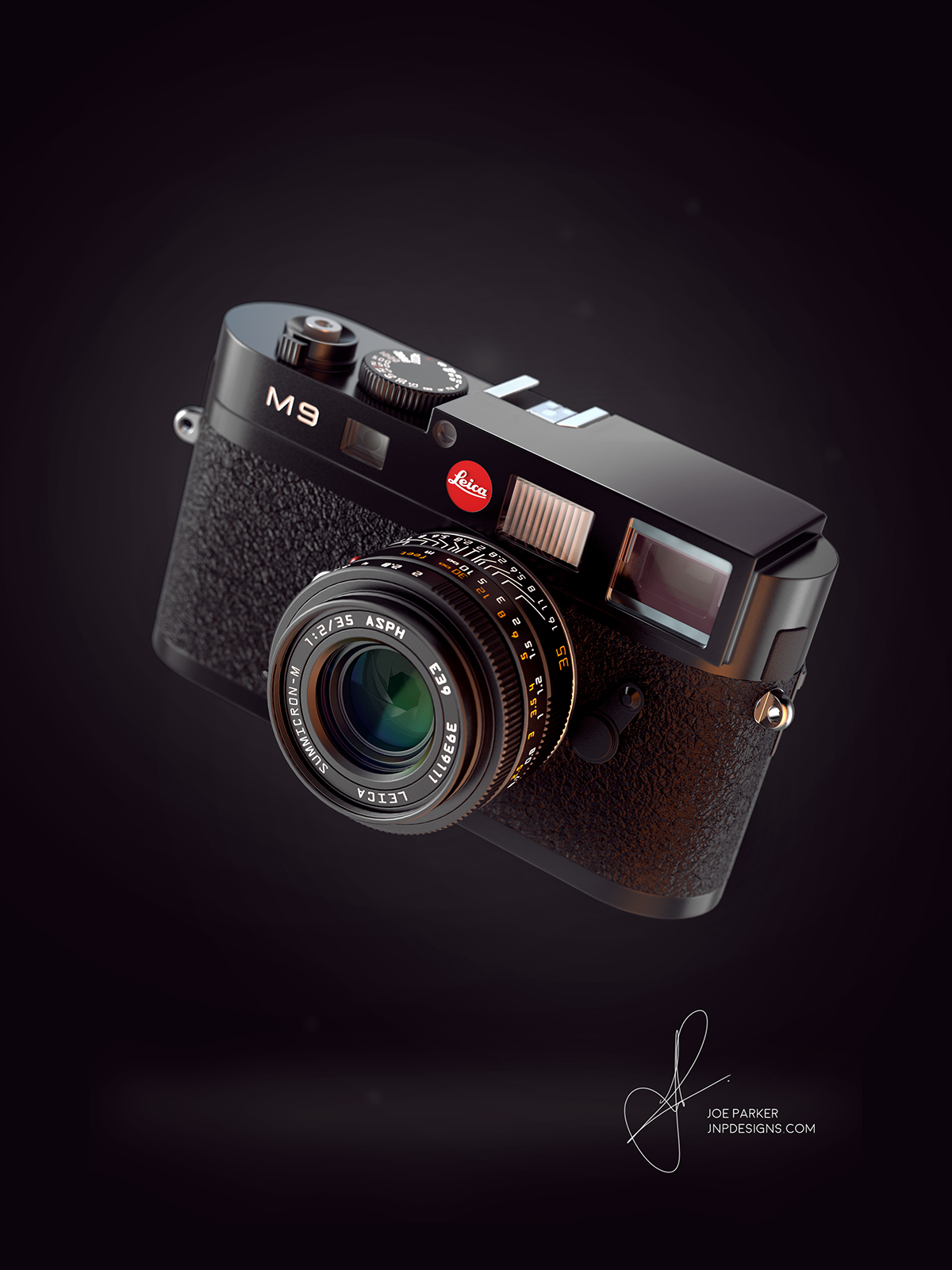 Leica m9 keyshot Render visualisation joe Parker jnpdesigns