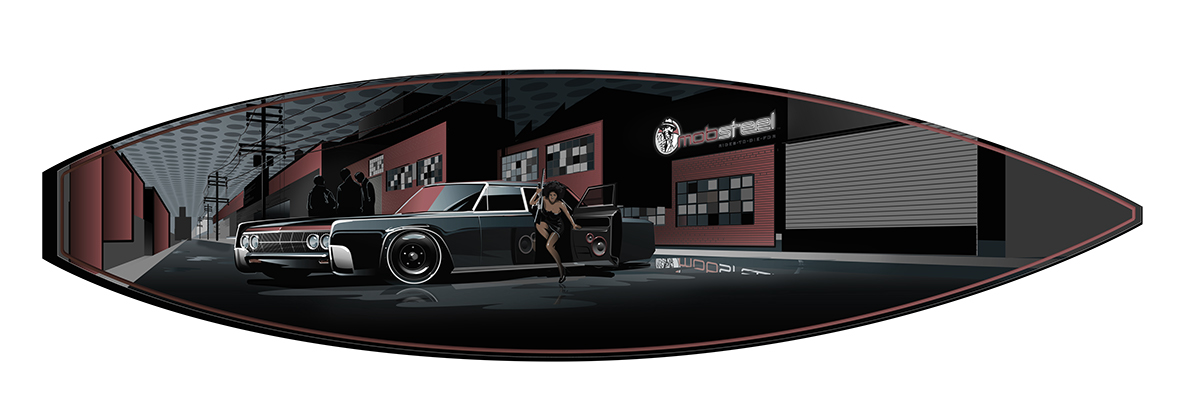 Adobe Portfolio mobsteel hai loo sata airbrushes Middlecott Surfboard Graphics sema2014 gangstercar
