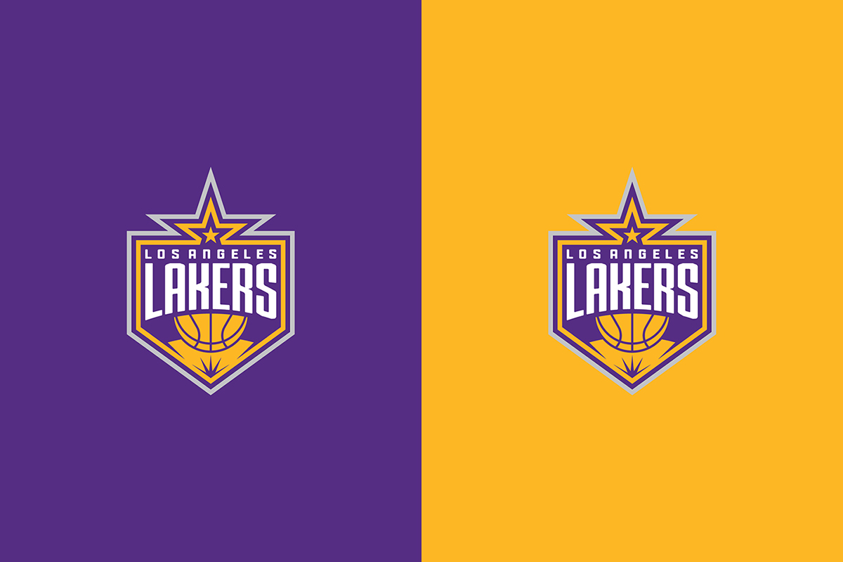 Lakers Los Angeles California NBA basketball sport kobe bryant logo identity sports league staples center gold purple