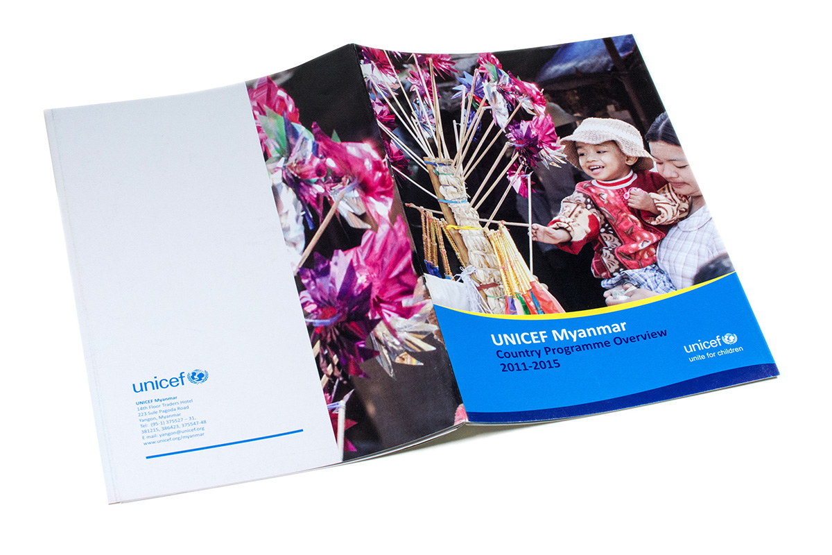 Adobe Portfolio unicef  red cross poster humanaterian agencies  public communication Printing Booklet brochure offset lithography 4 color print