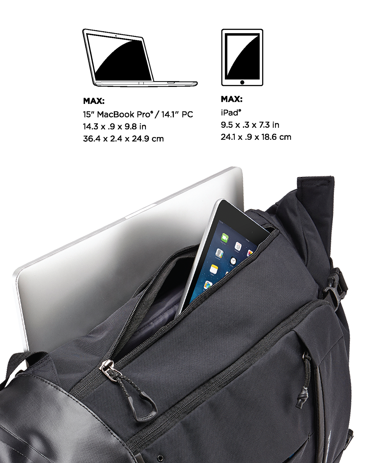 backpack softgoods Thule Urban Paramount rolltop messenger sketch rendering bag back pack soft goods daypack book bag Laptop