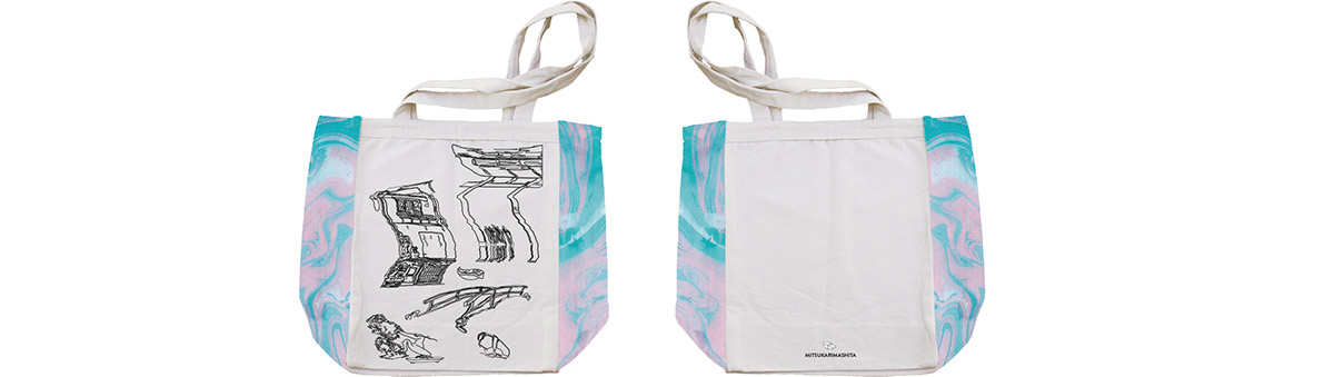 japan Travel art conference Marble learning pink green Sushi Glitch Warp culture poster bags totebag