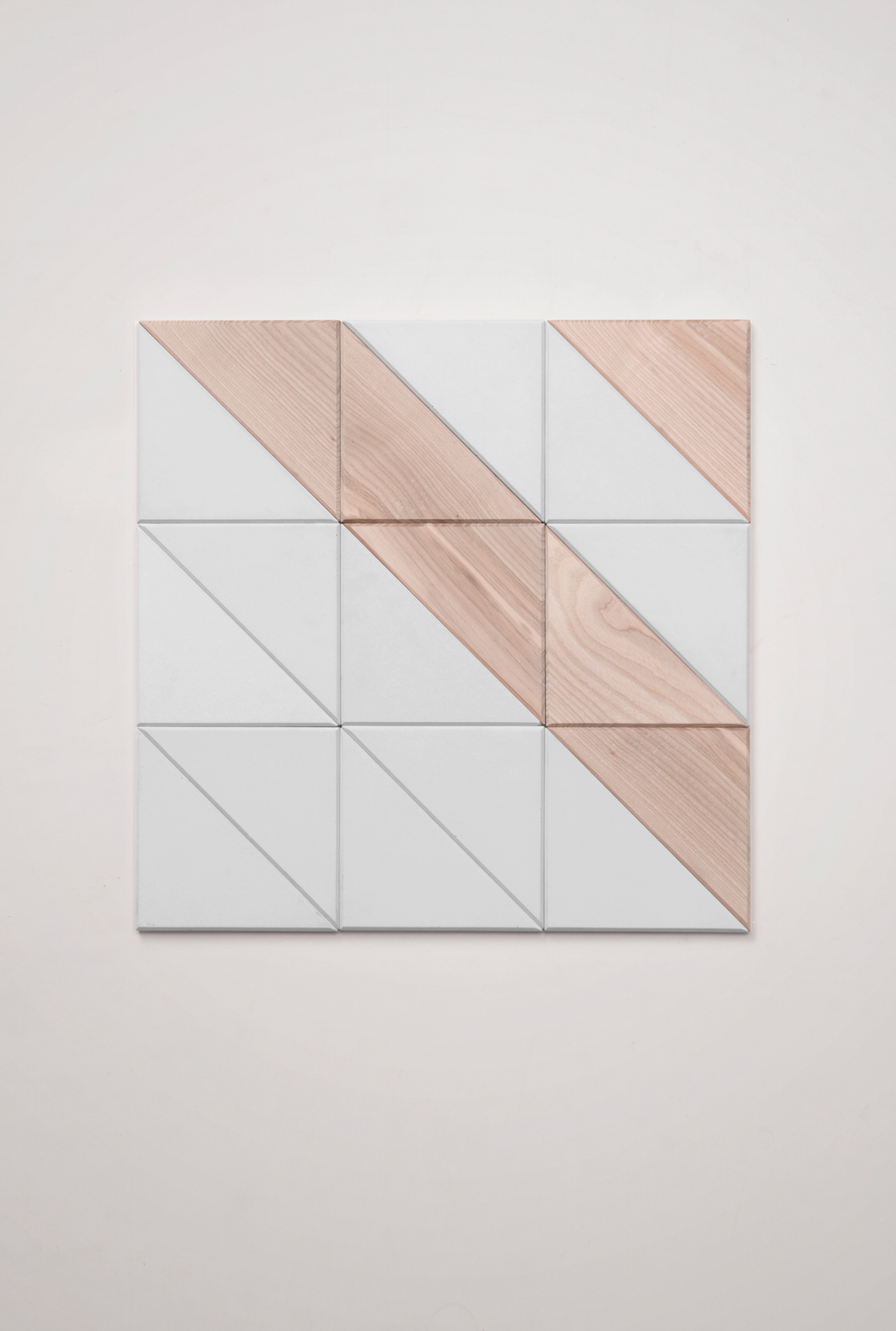 tile concrete wood LOFT minimalist fild design wall FLOOR triangle delata color mint pink grey