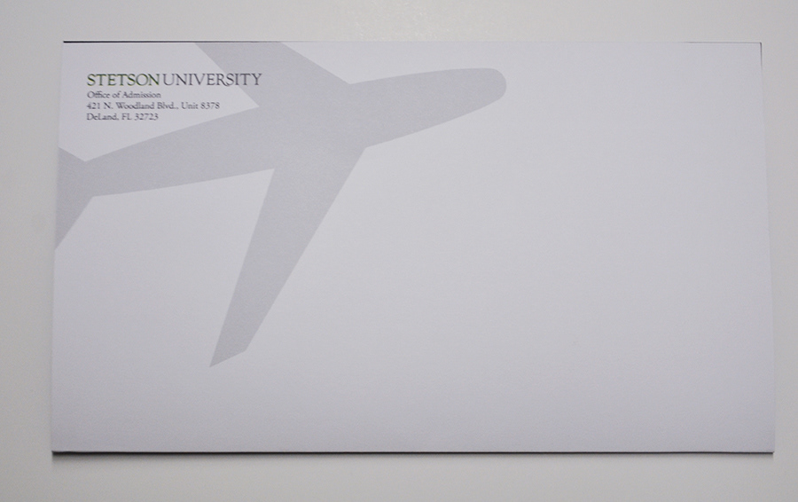 Direct flight mail Direct mail stetson University college florida graphic design