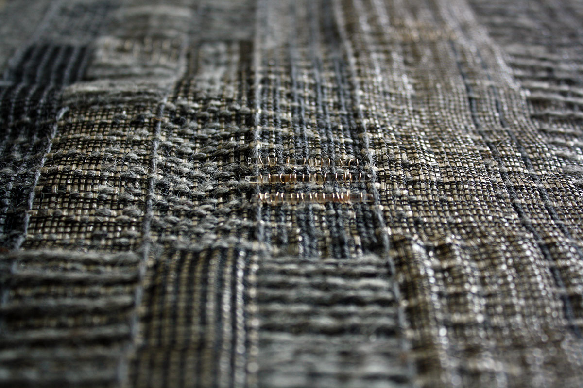 Textiles design Brutalism brutalist architecture concrete weaving Woven acrylic wool Monofilament Innovative