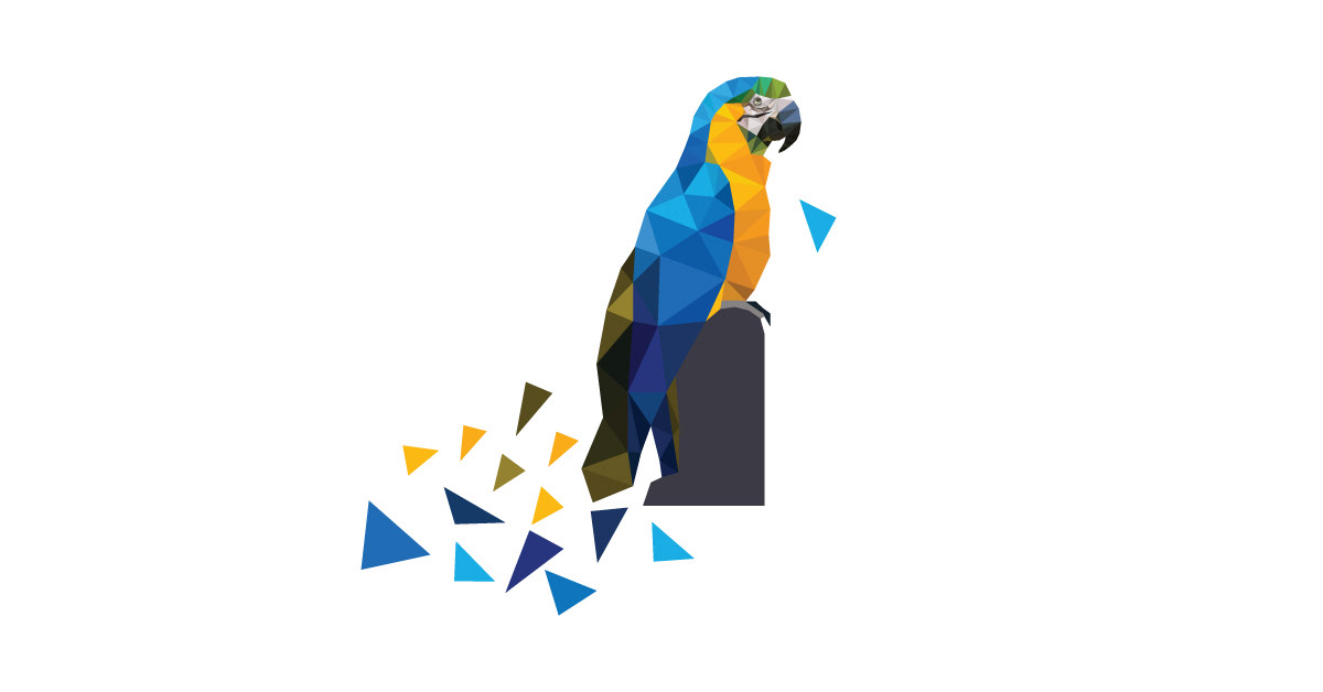 graphic design  macaw Nature parrot Polygonal bird polygonal macw