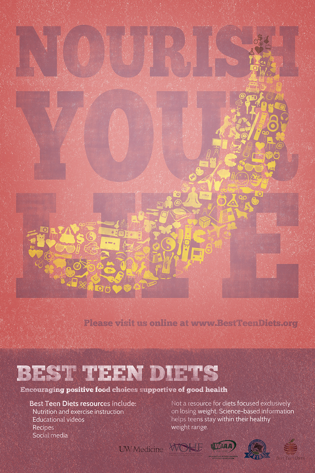 poster ad Health nutrition Fruit texture winforum teen Diets