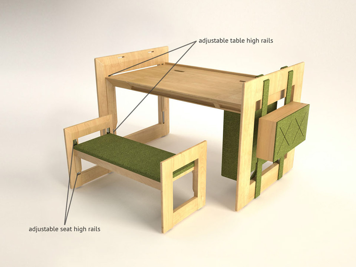 furniture kids grow children wood team7 eco safe adjustable
