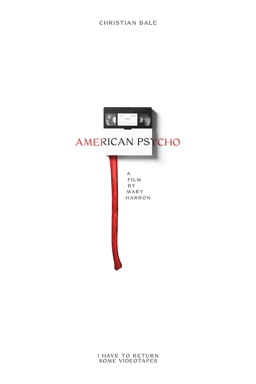 Poster design for 'American Psycho'.