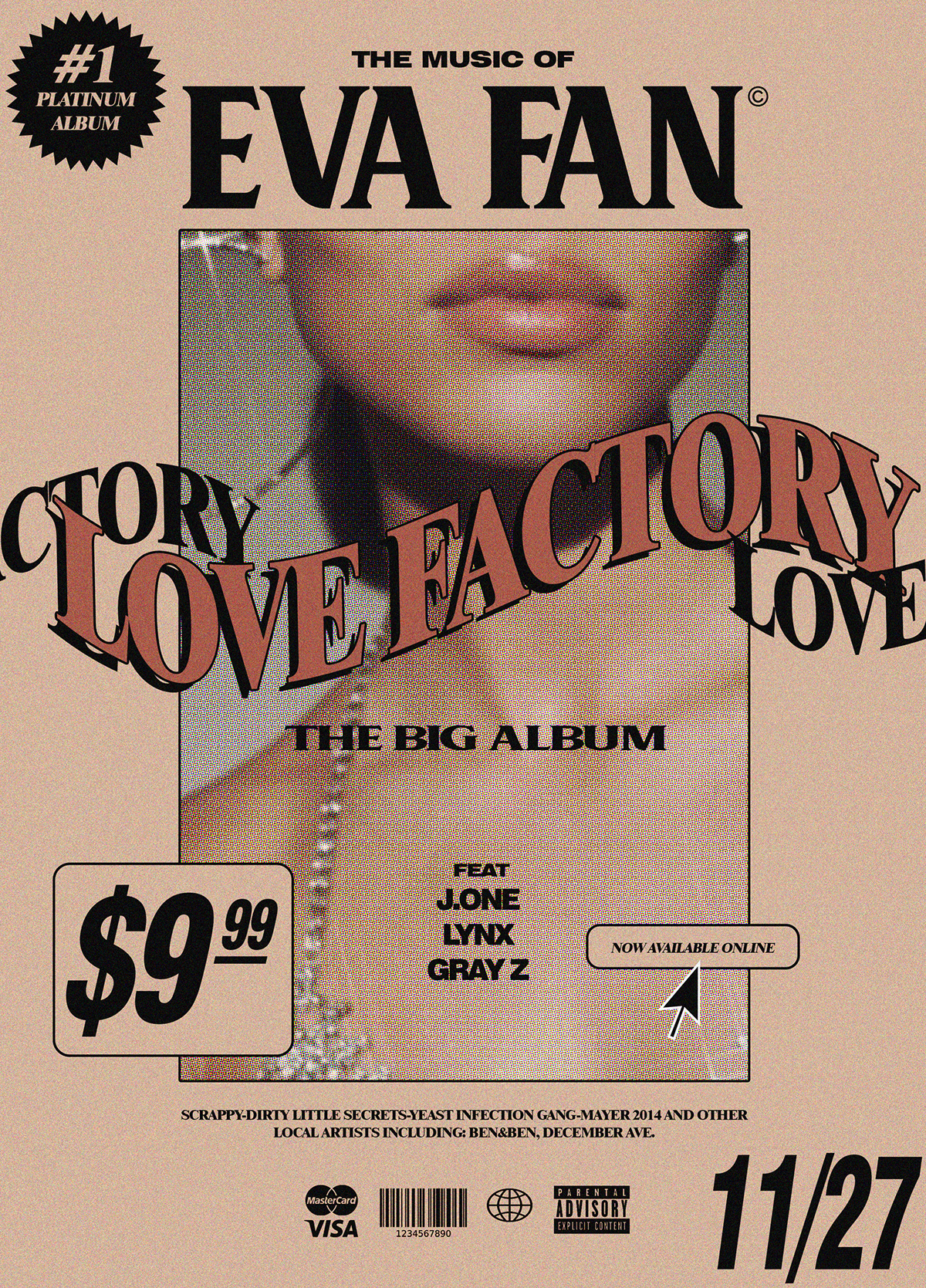 Layout vintage Retro Album album art graphic design  tabloid typography  