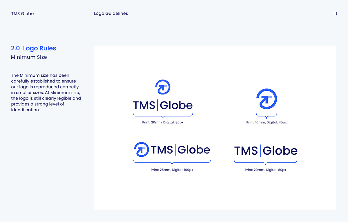logo brand identity globe blue aliuslt tms transportation design