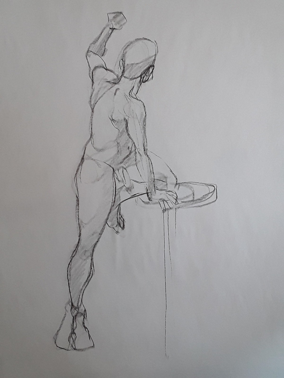 charcoal gesture Drawing  Figure Drawing