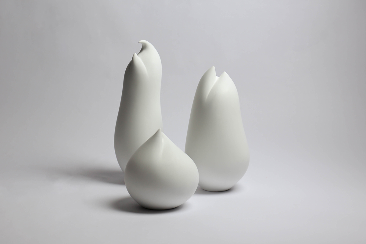 Forms delicate soft delicate and soft Form vessel vessels sculpture blue foam adjectives