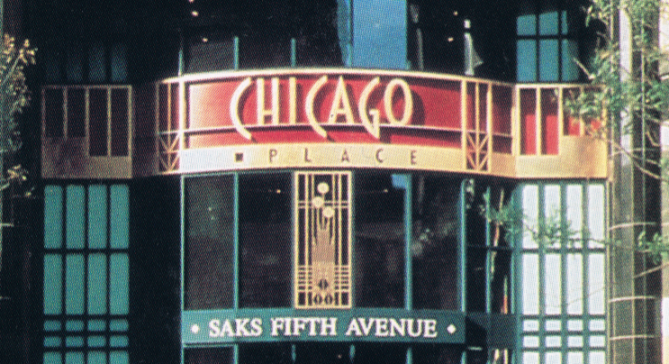 Chicago Place michigan avenue shopping mall chicago onion Logo Design chicago place logo