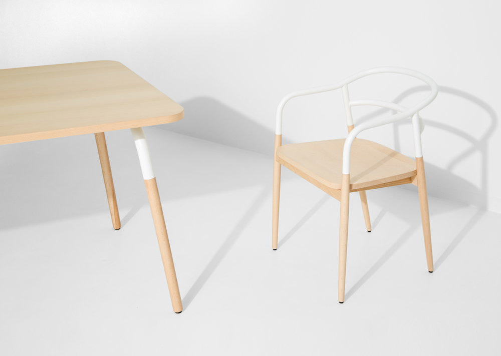 furniture table chair armchair design AC/AL studio Petite Friture wood steel
