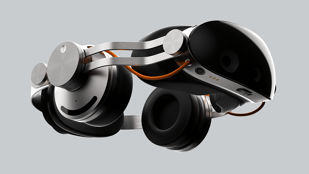hmd headset headphones product industrial design  concept sound Audio mr ВР