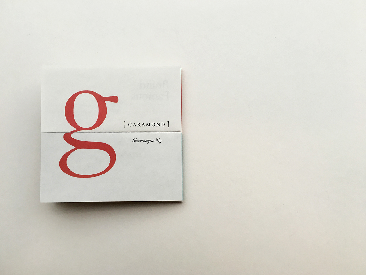 Garamond Typeface presentation typography  