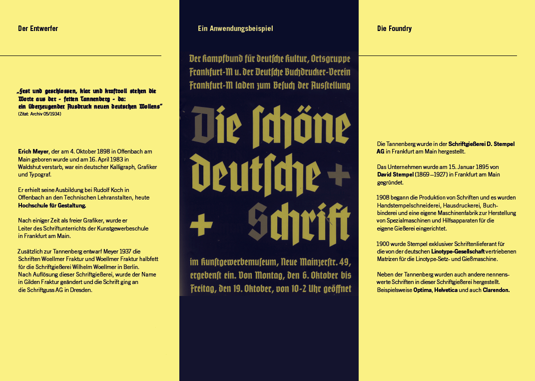 gebrochene schrift Drittes Reich Erich Meyer Propaganda plakat folder typografie schrift