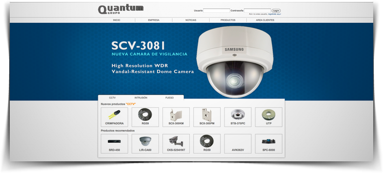 quantum Quantum grupo CCTV fire alarms intrusion barcelona php