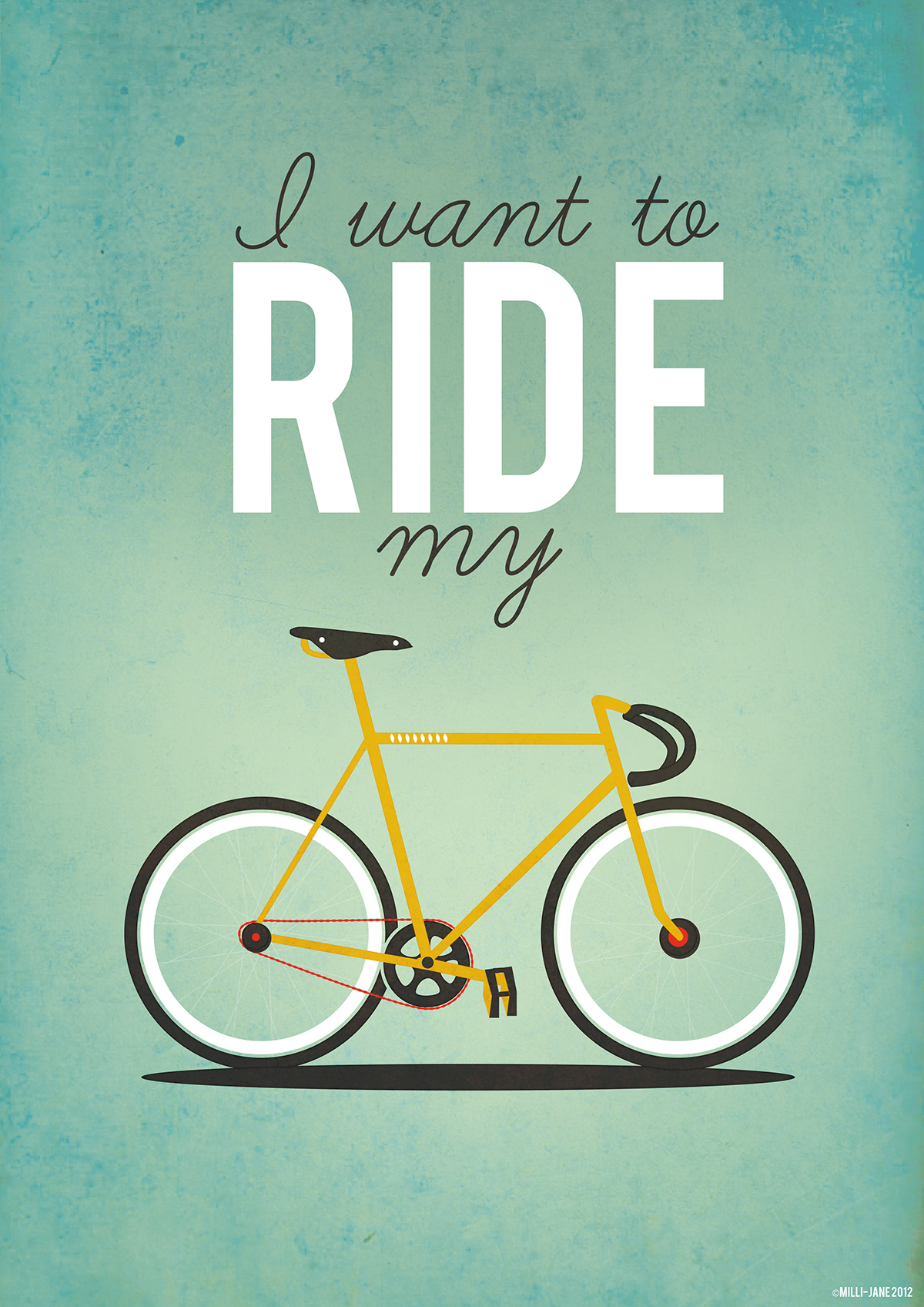 I Want To Ride My Bicycle A2 Poster On Behance