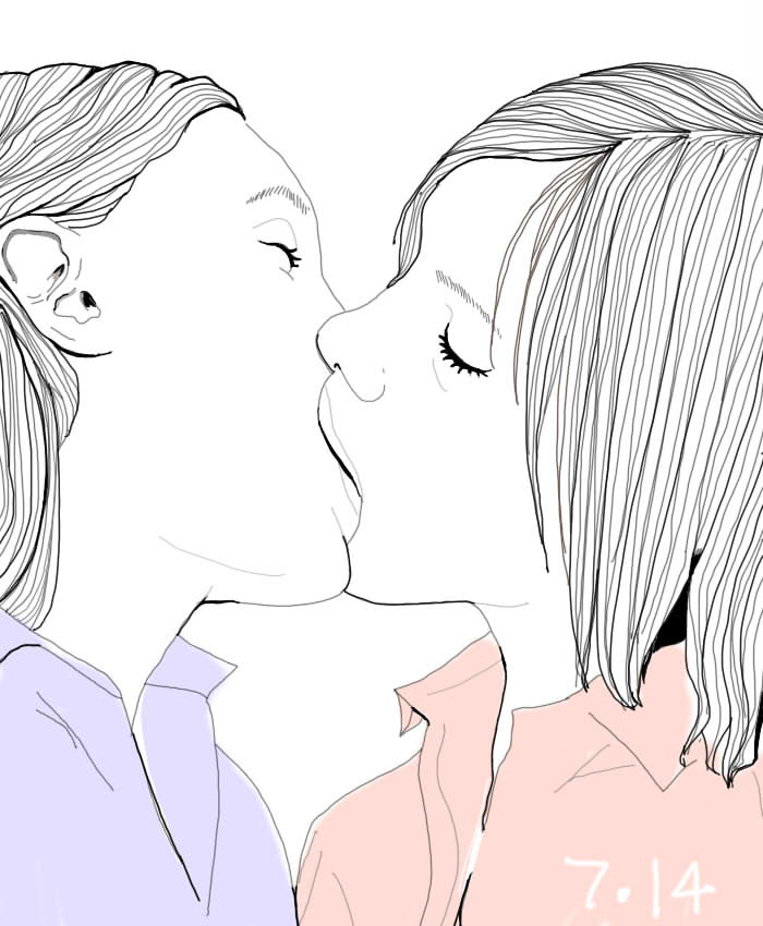 kiss lesbian