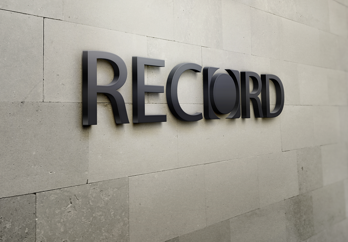 record record company Logo Design CMYK identity design inspiration logo 