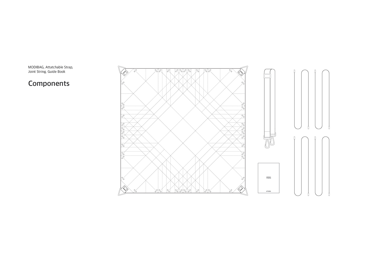 bag origami  fold product Platform concept context Fashion  DIY fabric