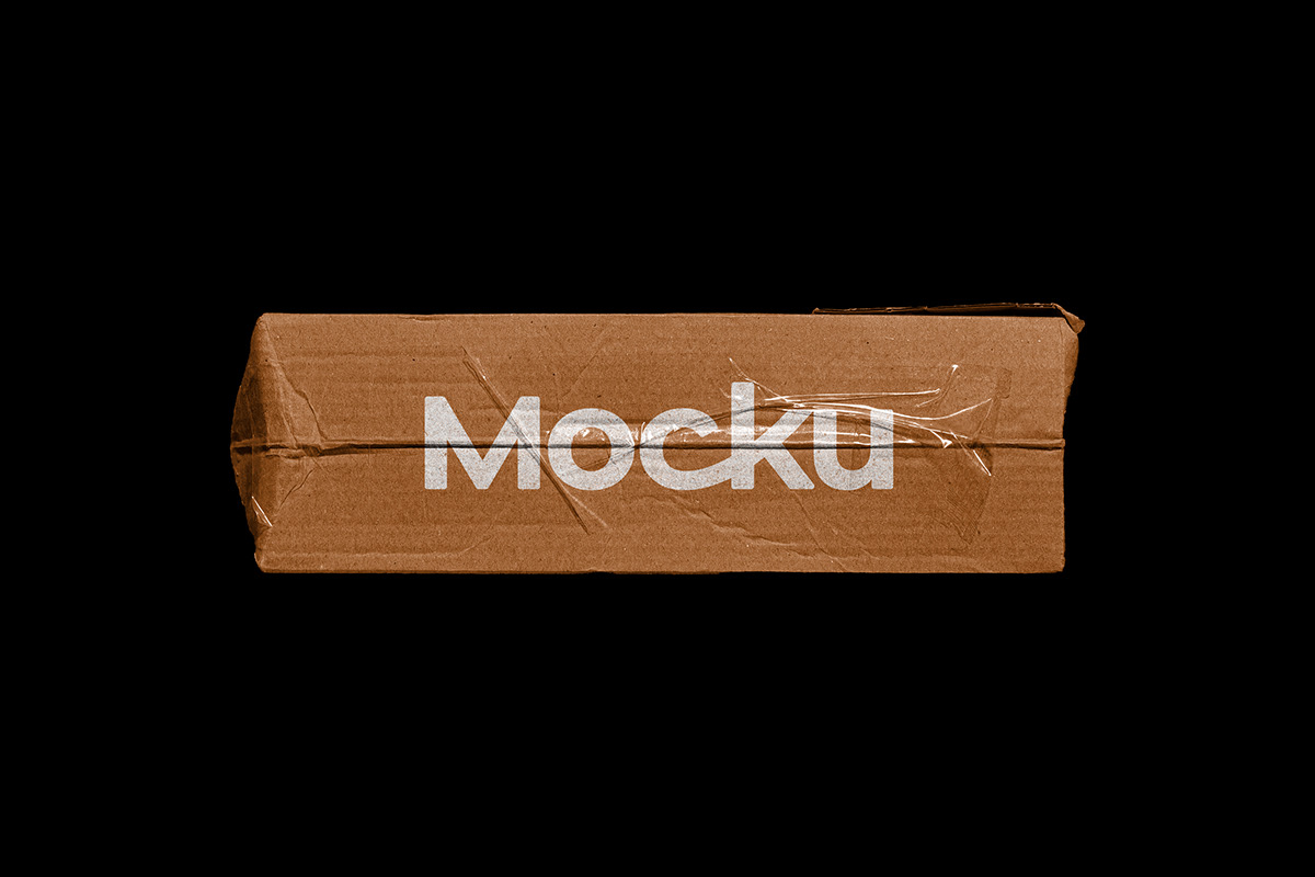freebie free free download free mockup  mailer box sticker Packaging template mockup free worn-out