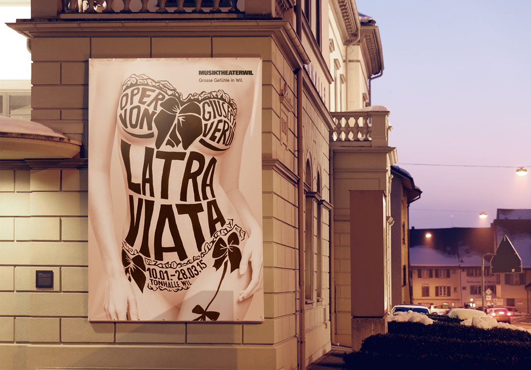 Oper La Traviata Musiktheater Wil theater  Bodypainting poster bodyart art st.gallen Switzerland