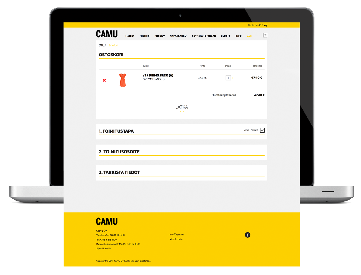 camu webshop Ecommerce E COMMERCE e-commerce user interface UI ux user experience Responsive Website
