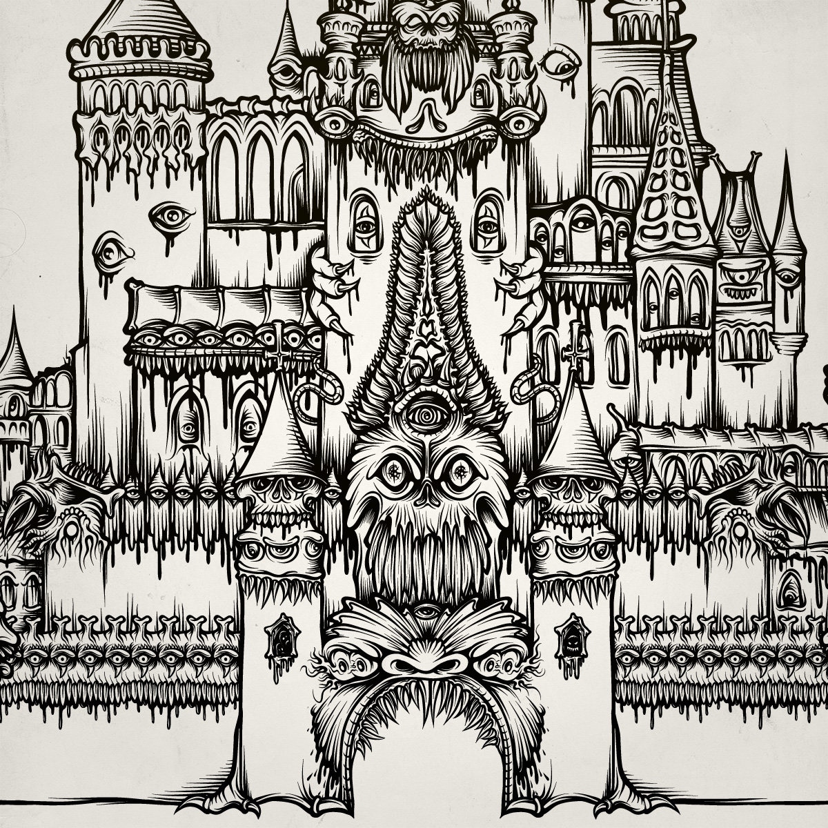 disney Mike Friedrich world disaster IllustrationEvil berlin Cuke mickey mouse  donald duck goofy Castle Castle of Dreams