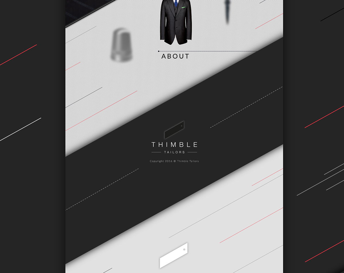thimble tailor dubai Rebrand digital Web minimal logo Layout interactive dark