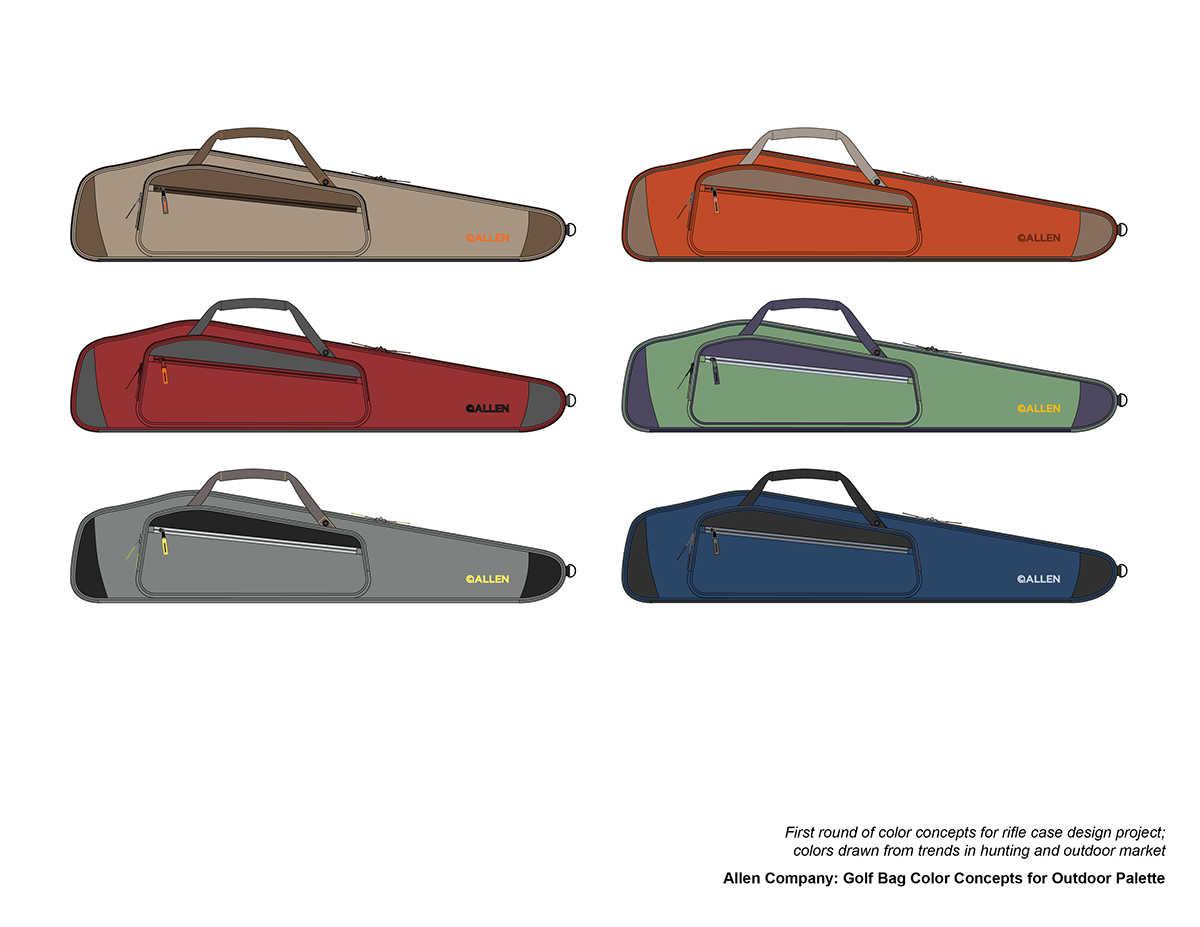 bag design Color Concepts golf bag design industrial design  Luggage and bags product design  soft goods