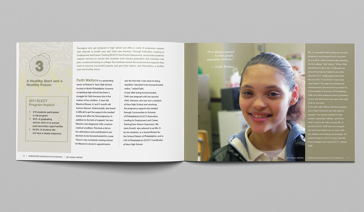 annual report editorial publication Education children Employment career training graduation