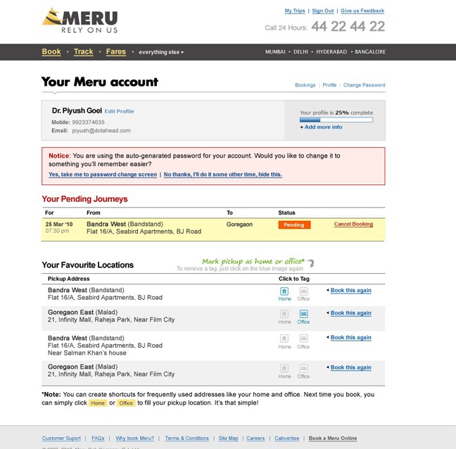 meru cabs Booking online form design india web design india taxi Online Booking user interface application mobile design mobile