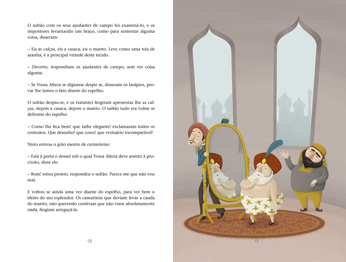 ilustración infantil libro Porto Editora Sultão joao pateta boa sentença personajes