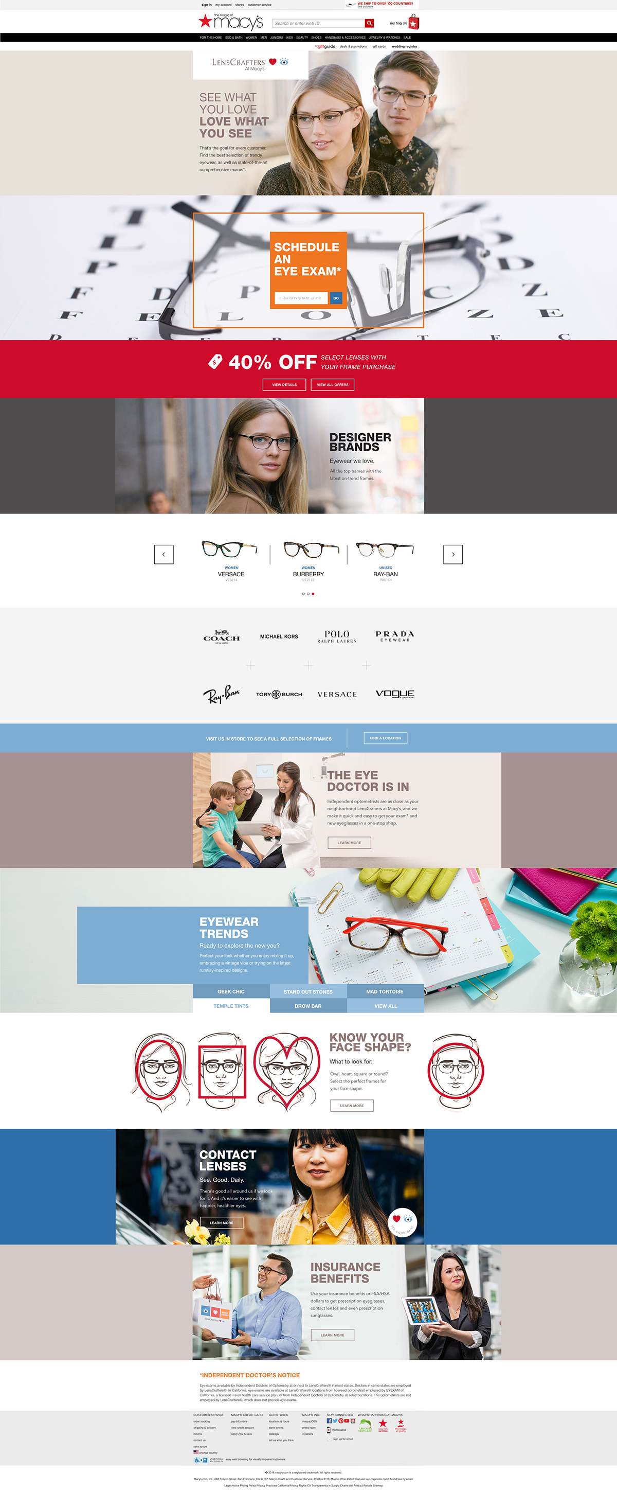 eyewear Fashion  branding partnerships Ecommerce editorial informational sitelet